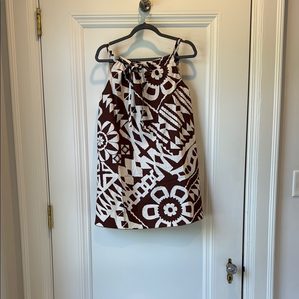Urban Outfitters Brown and White Mini Dress